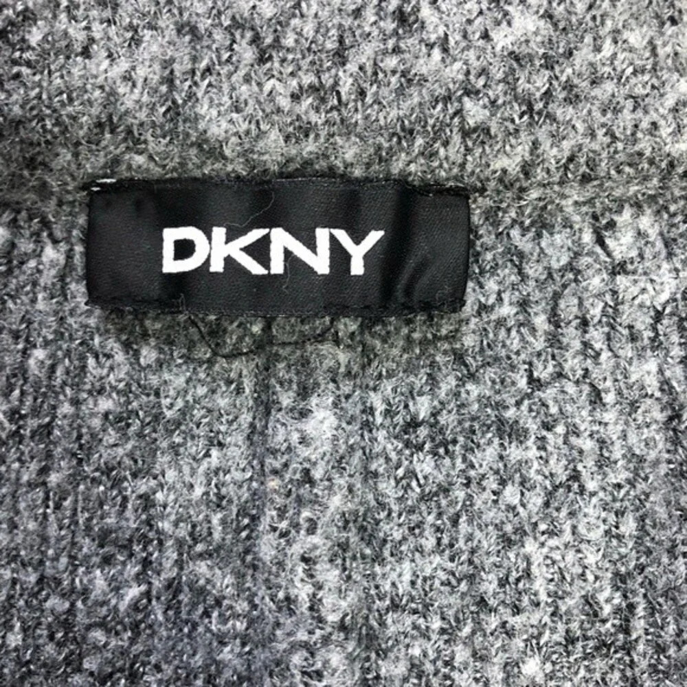 DKNY Grey High Rise Wide-leg Cashmere Blend Drawstring Joggers